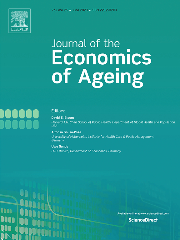 Go to journal home page - The Journal of the Economics of Ageing